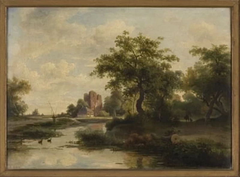 Paesaggio con le rovine del castello di Brederode - Cultural Heritage Agency of the Netherlands Art Collection
